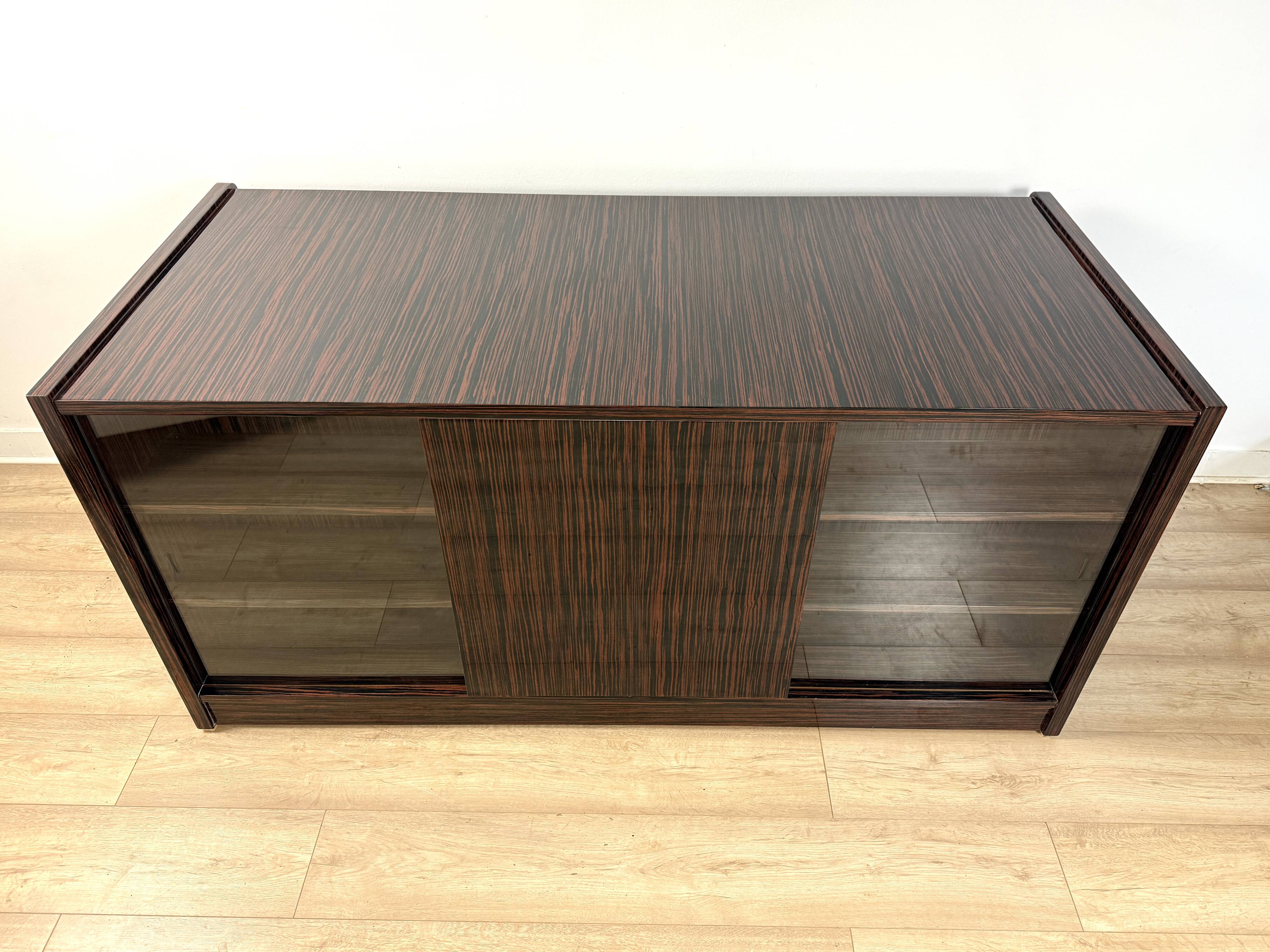 Art Deco “New York” double-sided desk – Macassar ebony veneer