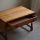 Danish folding table from the mid-century with a drawer in oak, Henning Kjærnulf, 1960s.
