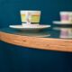 Round bistro table with tulip base in Art Deco style from the 1990s.