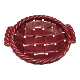 Woven ceramic basket signed France FPP Vallauris