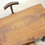 Dining table brutalist chairs in solid wood
