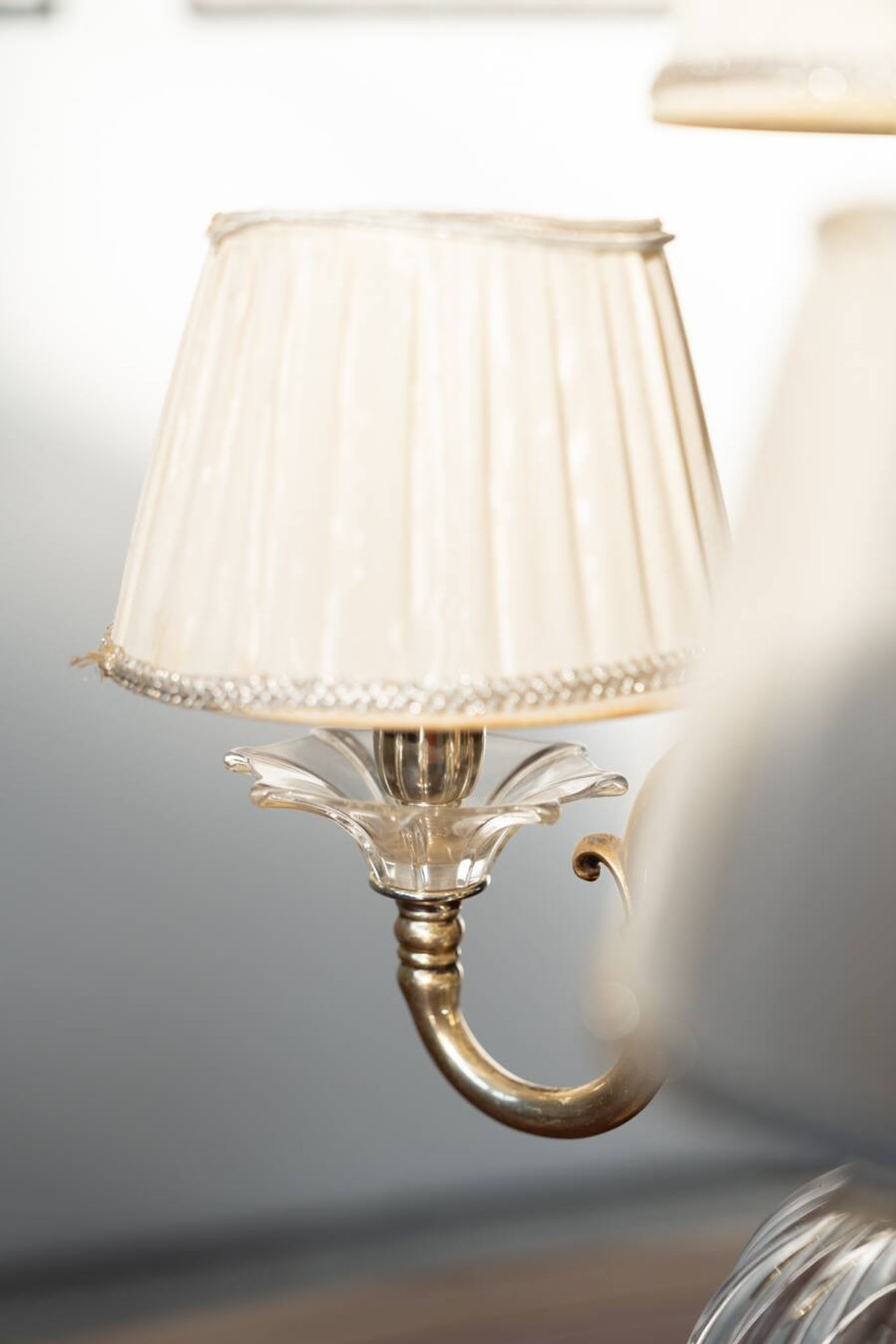 Delta Quattro 5-Light Crystal Table Lamp – Silver Finish