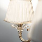 Delta Quattro 5-Light Crystal Table Lamp – Silver Finish