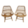 Paire de fauteuils corbeille en rotin, vers 1970