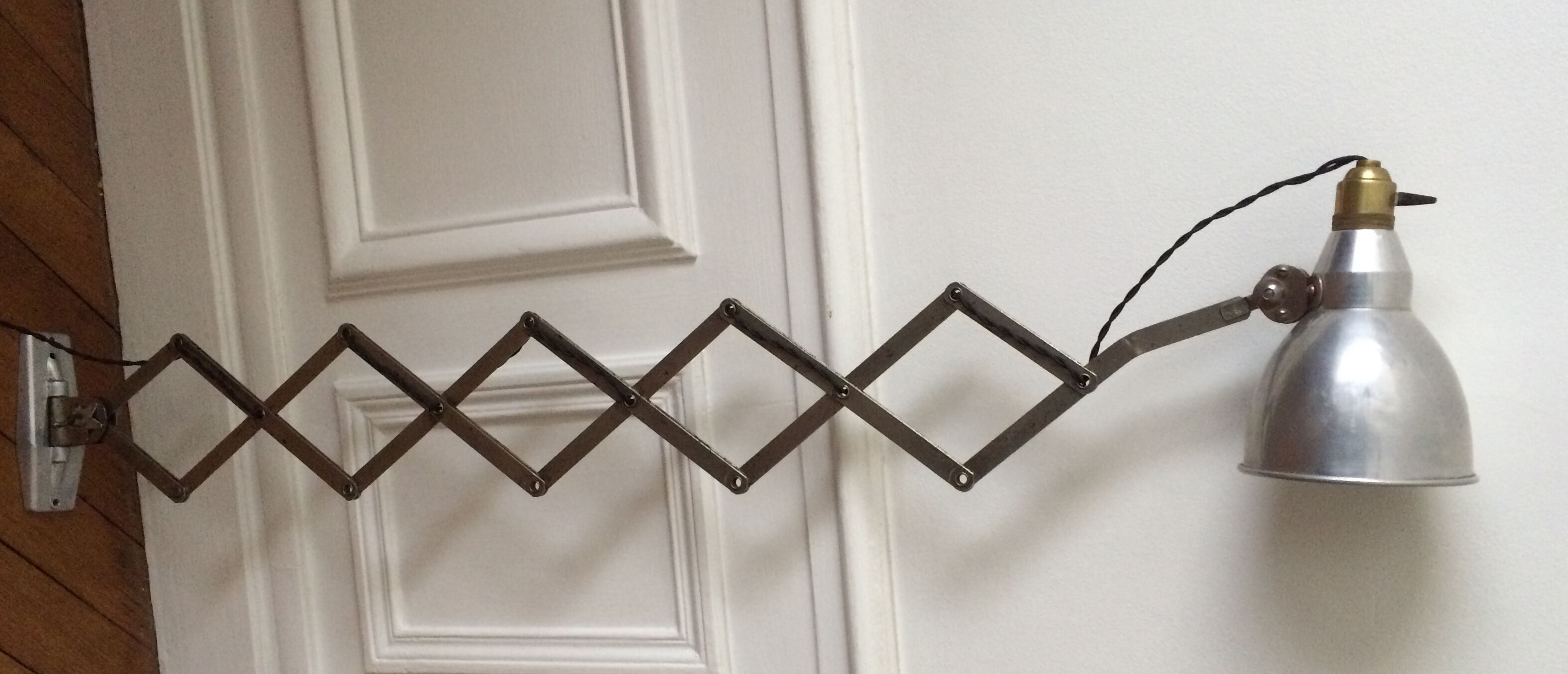 Applique scissors lamp Mazda1940/1950 accordion workshop