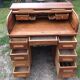 Old Angus London brand double-box sliding cylinder curtain desk.