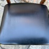 4 Scandinavian black leatherette chairs
