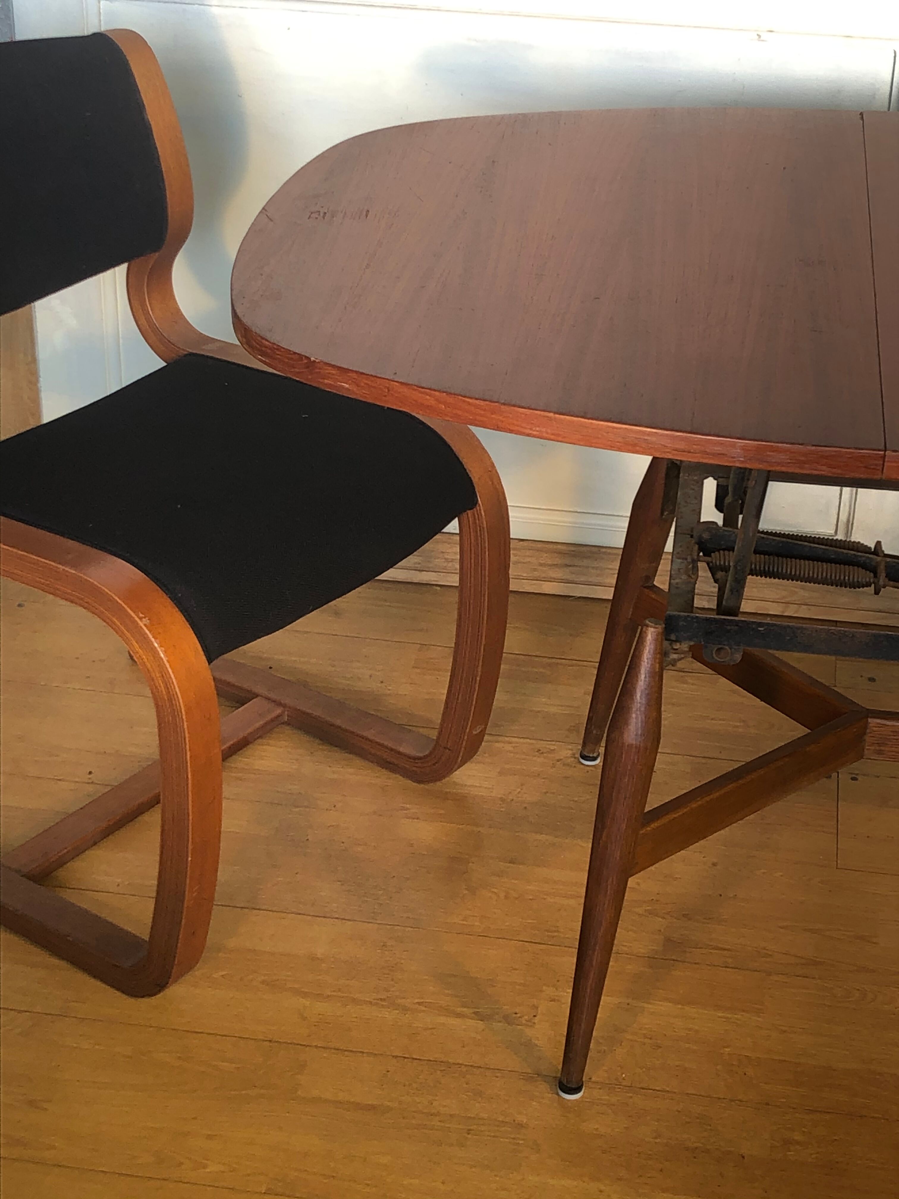 Scandinavian liftable table. 1960. Free shipping