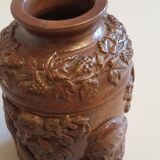Pot à tabac en grès décoré
