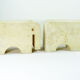 Pair elephant bookends travertine Fratelli Mannelli, 1970s