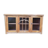 Meuble haut, vitrine en pin