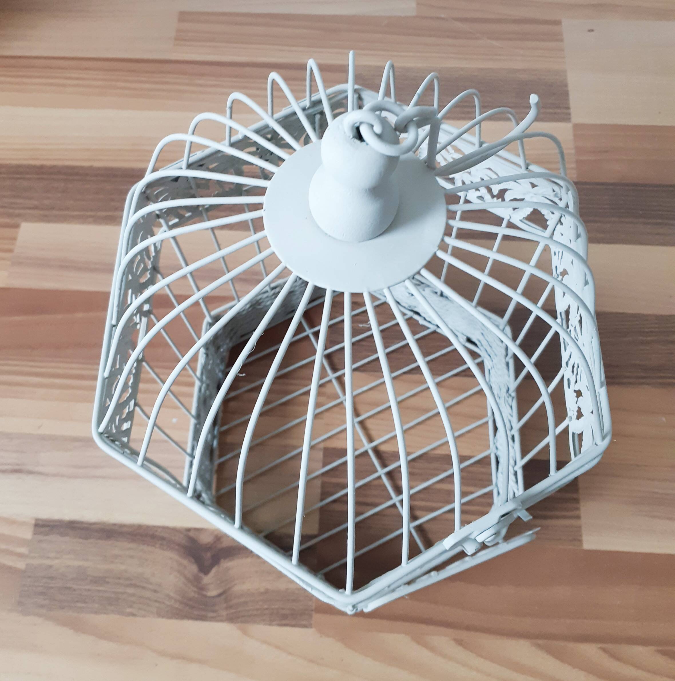 Metal cage, taupe patina, aviary