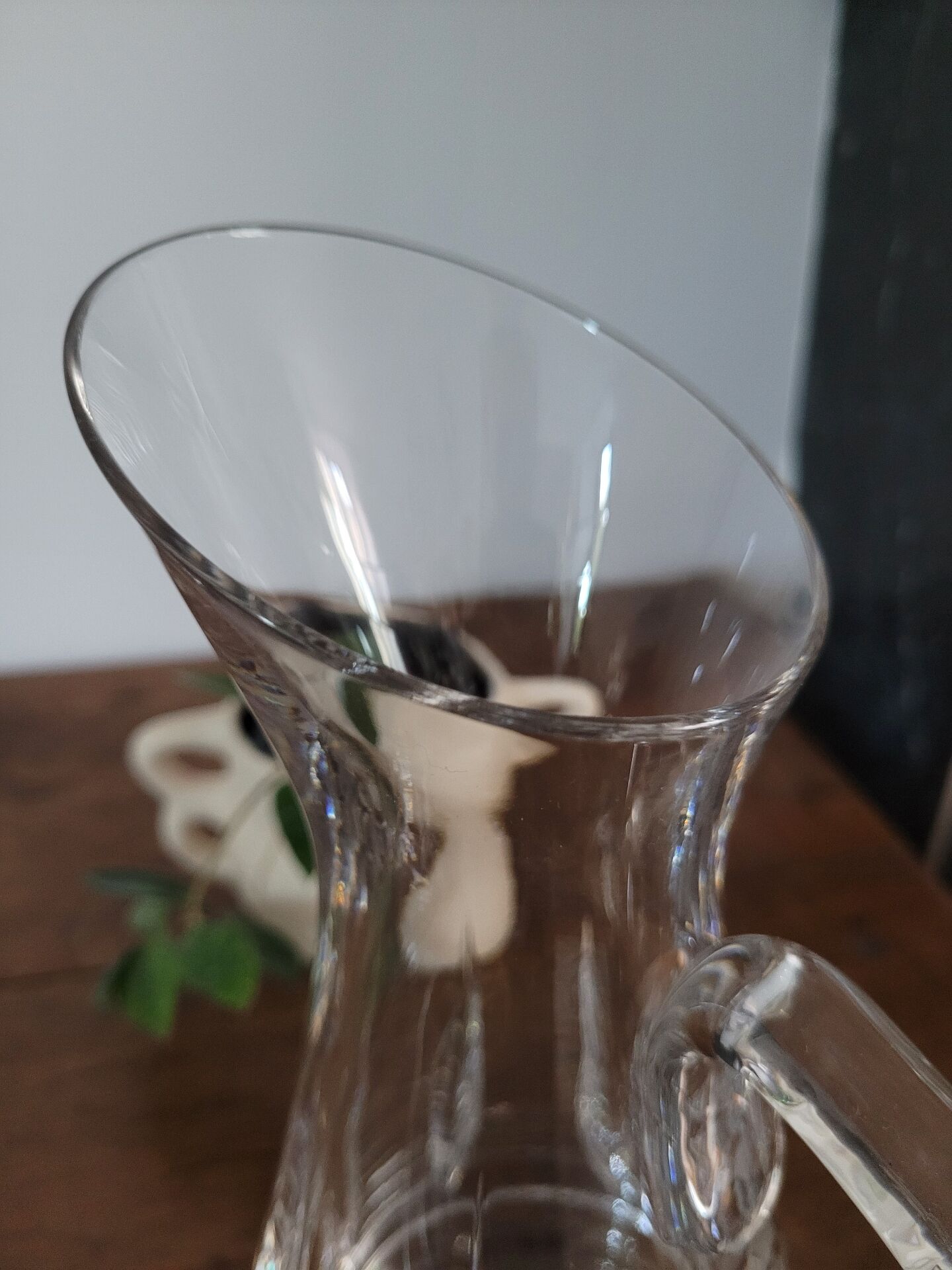 Art Deco crystal jug / pitcher