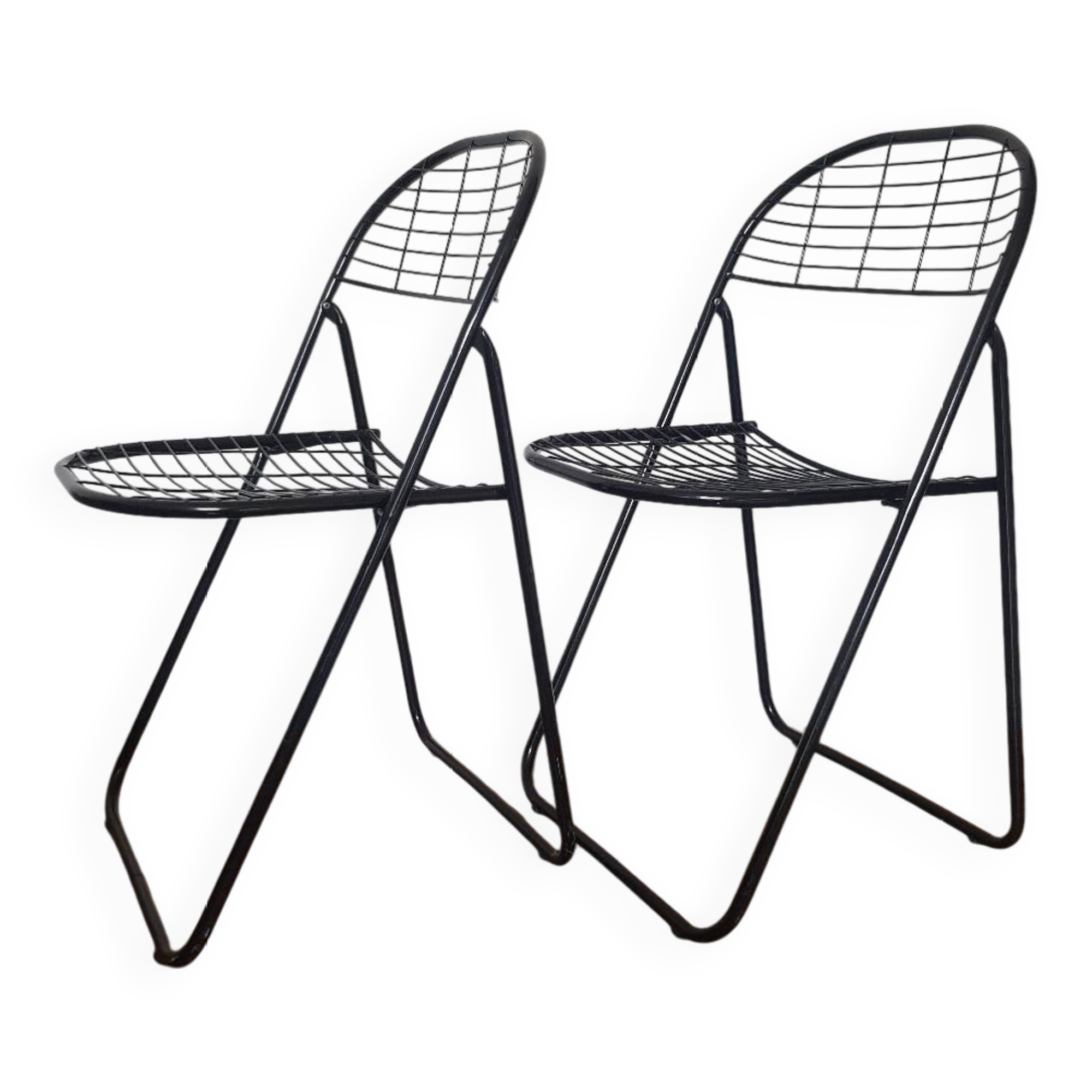 Set of 2 Alland folding chairs by Niels Gamelsgaard