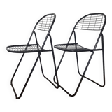 Set of 2 Alland folding chairs by Niels Gamelsgaard