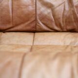 Sofa by Michel Ducaroy, leather, 1978. Model Dianthus. Edited by Ligne Roset.