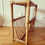 Rattan magazine rack
