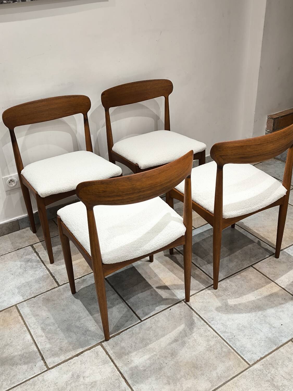 4 vintage Scandinavian teak chairs by Johannes Andersen 1960