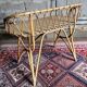 Vintage Louis Sognot rattan dressing table and chair - 1960s