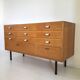Store counter in oak and glass mid century showcase, 50 years