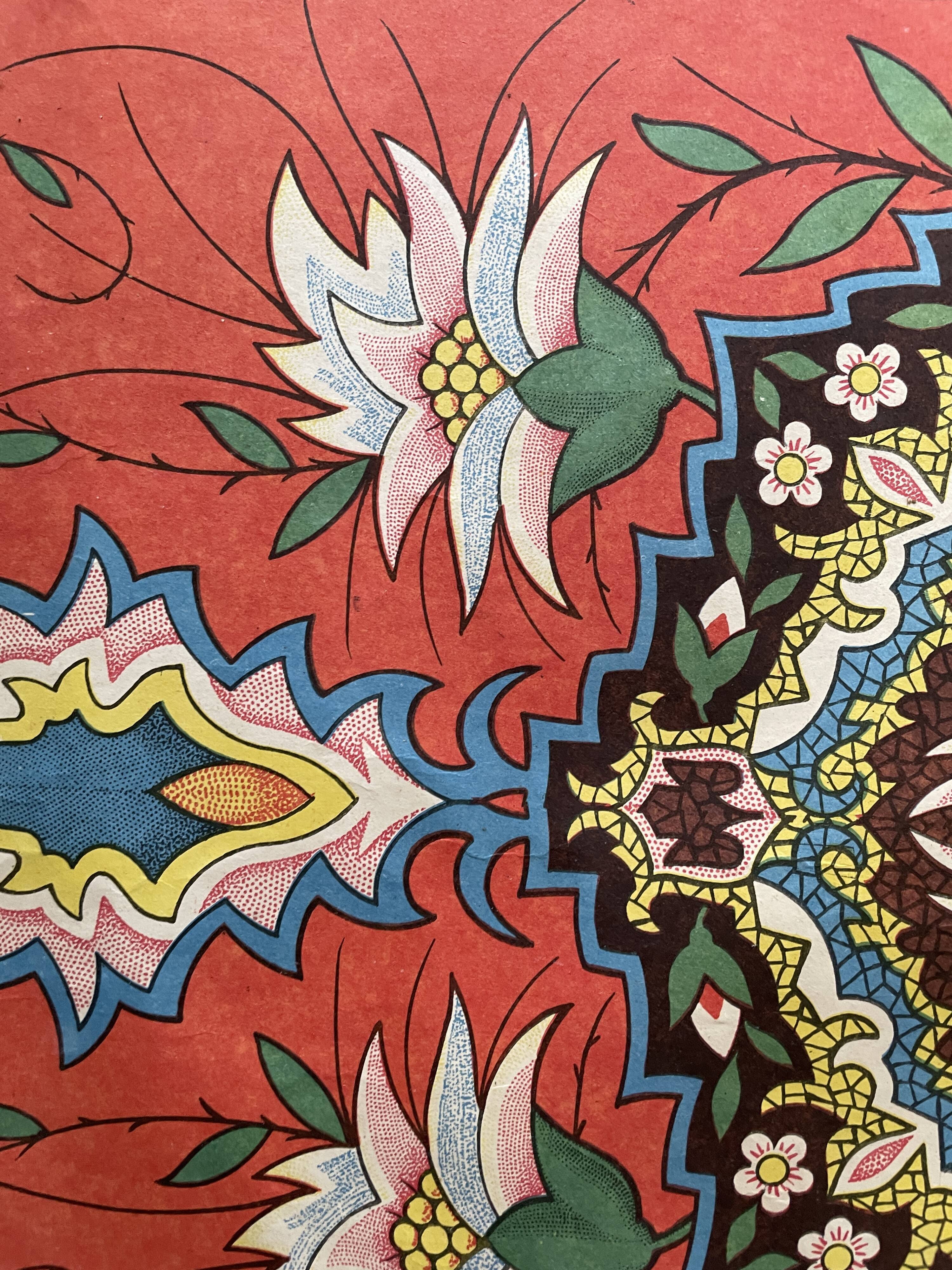 Original bulgarian national motif poster 1960's wall decoration home decor