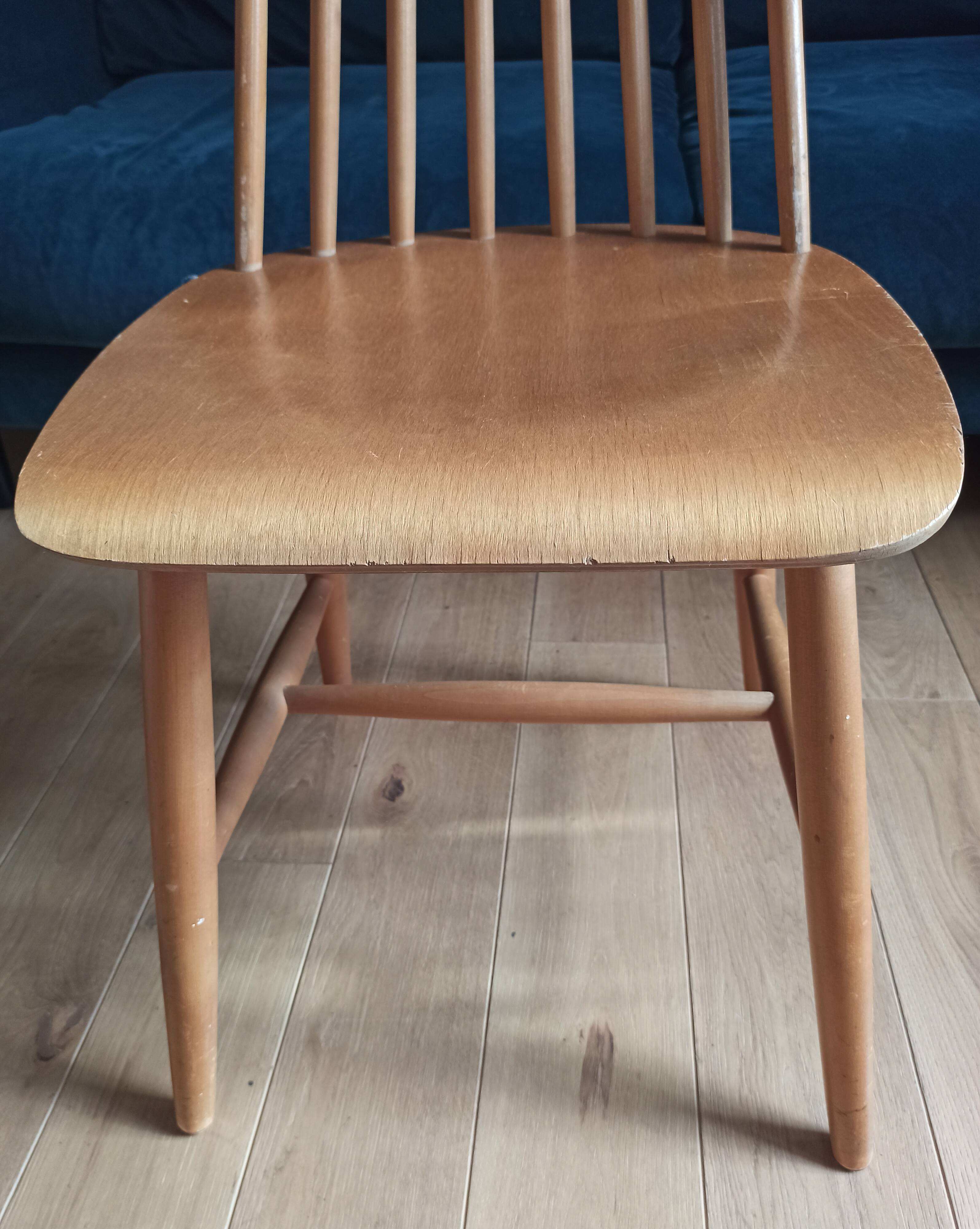 Chaises en bois vintage Ikea 1960