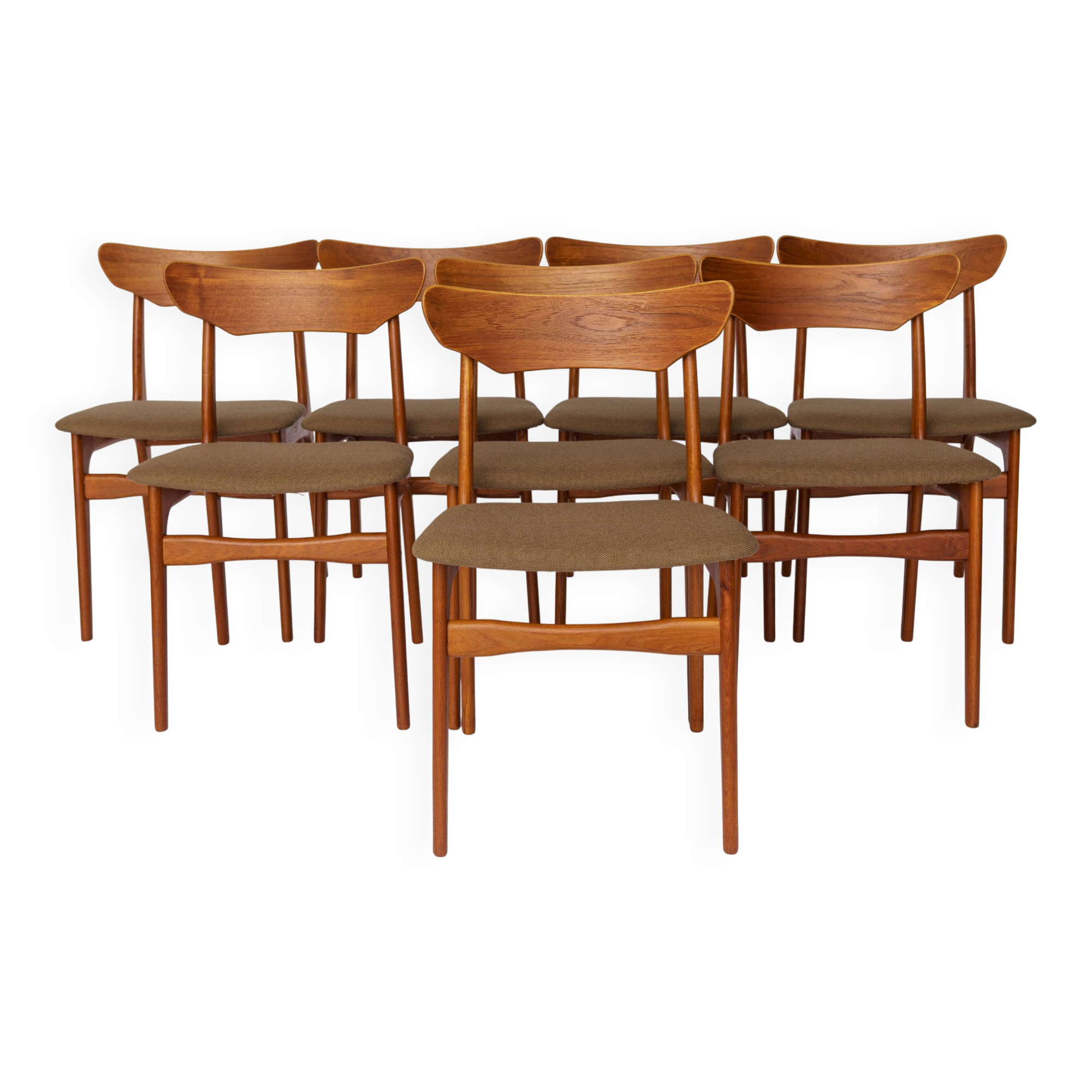 Set of 8 Schiønning & Elgaard Chairs – 1960s Danish Design for HS Møbler