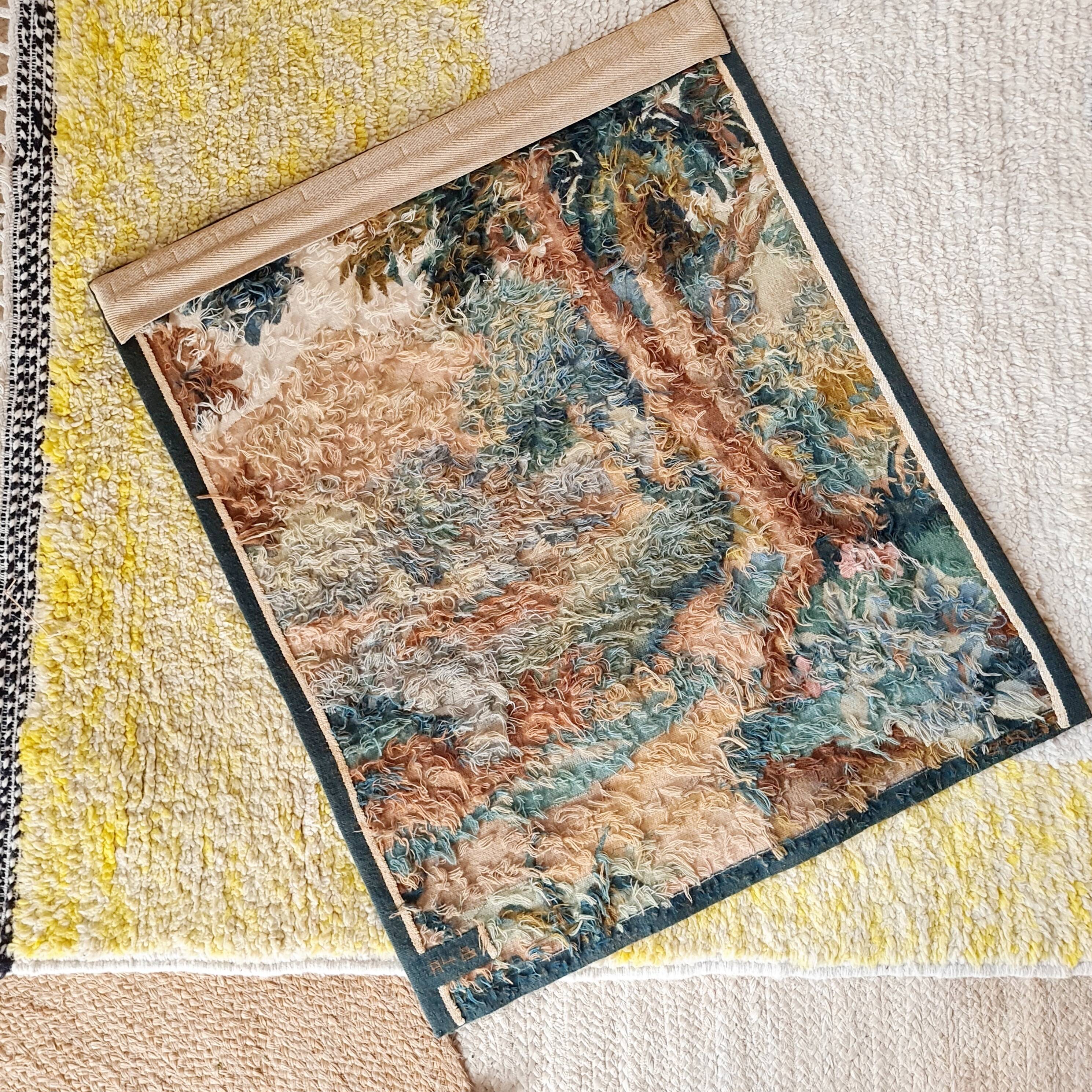 Tapisserie d’Aubusson signée Robert Four – paysage poétique XXe siècle