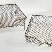 Bannettes empilables fil de laiton vintage