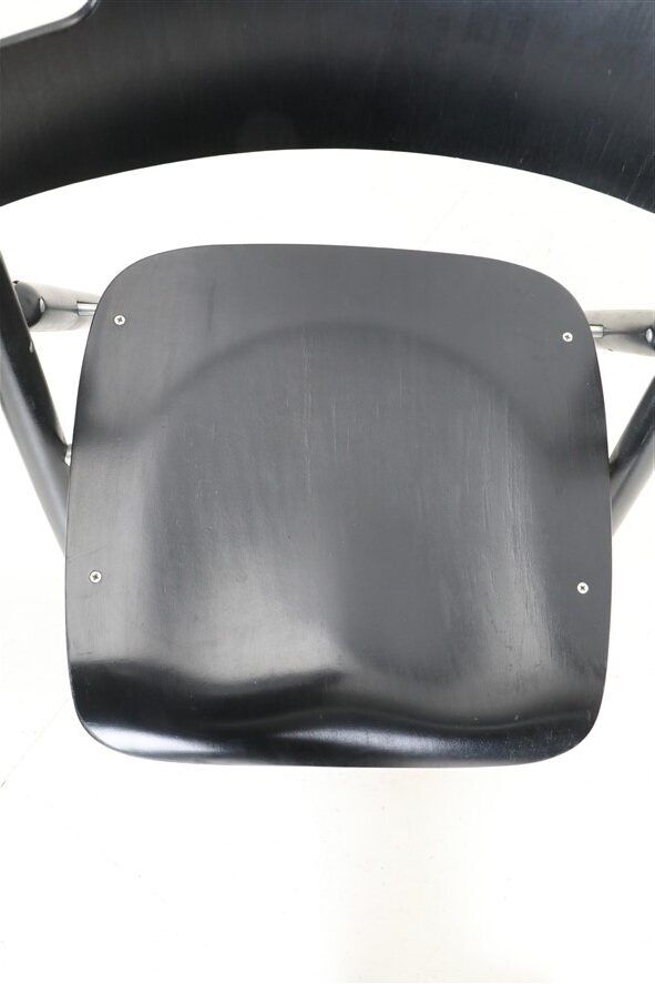 Black Mid Century “SE18” folding chair by Egon Eiermann for Wilde + Spieth