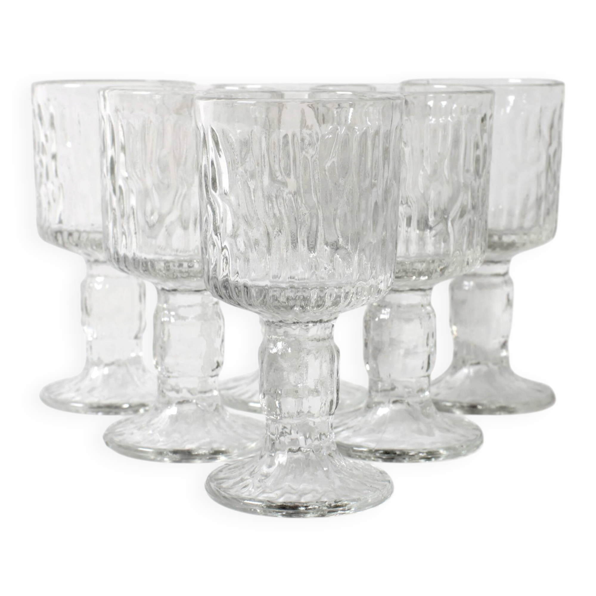 Set of 6 Ravenhead Siesta Bark Shot Glasses 6 cl / United Kingdom / 1970s