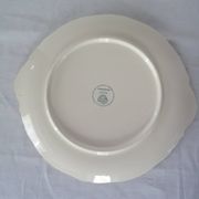 Round ceramic faience dish villeroy boch burgerland blue
