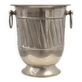 Art deco Metal Ice Bucket with Ring Handles, France 1920s