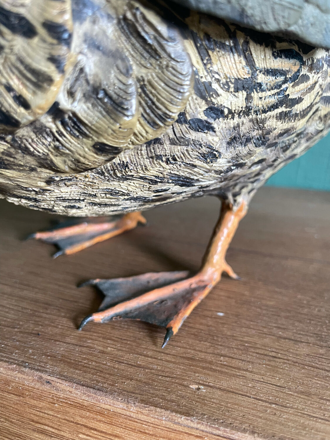 Polychrome terracotta duck
