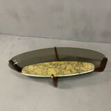 Coffee table wood and marble Hugues Poignant