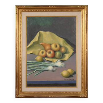 Italian painting Still life signed by Valentino Ghiglia