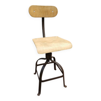 Ancienne chaise d'atelier Bienaise