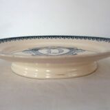 2 plates on foot Terre de fer Vermont & Blanchet circa 1900