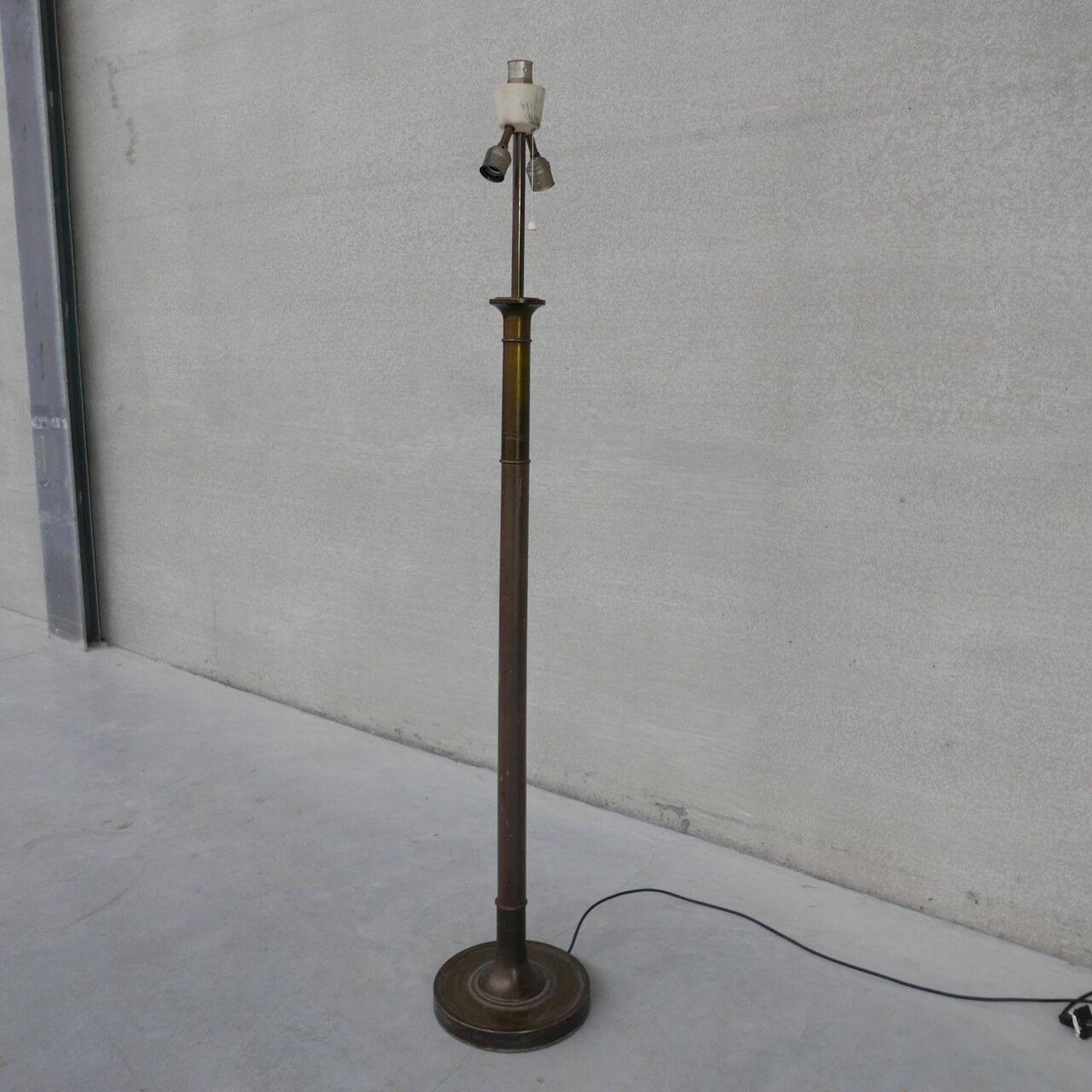 French Mid-Century Brass Floor Lamp