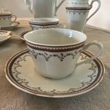 Servie café en porcelaine Balleroy Frères Limoges