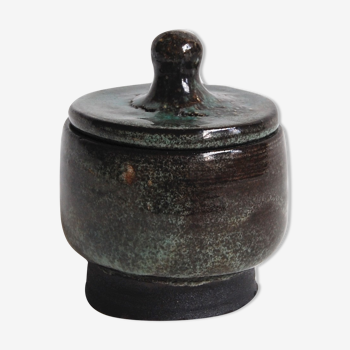 Ceramic pot or sugar bowl by thèrèse bataille for the workshop of dour