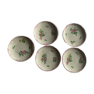 Lot de 5 assiettes à - luneville