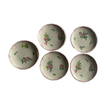 Set of 5 KG Luneville mignardise plates