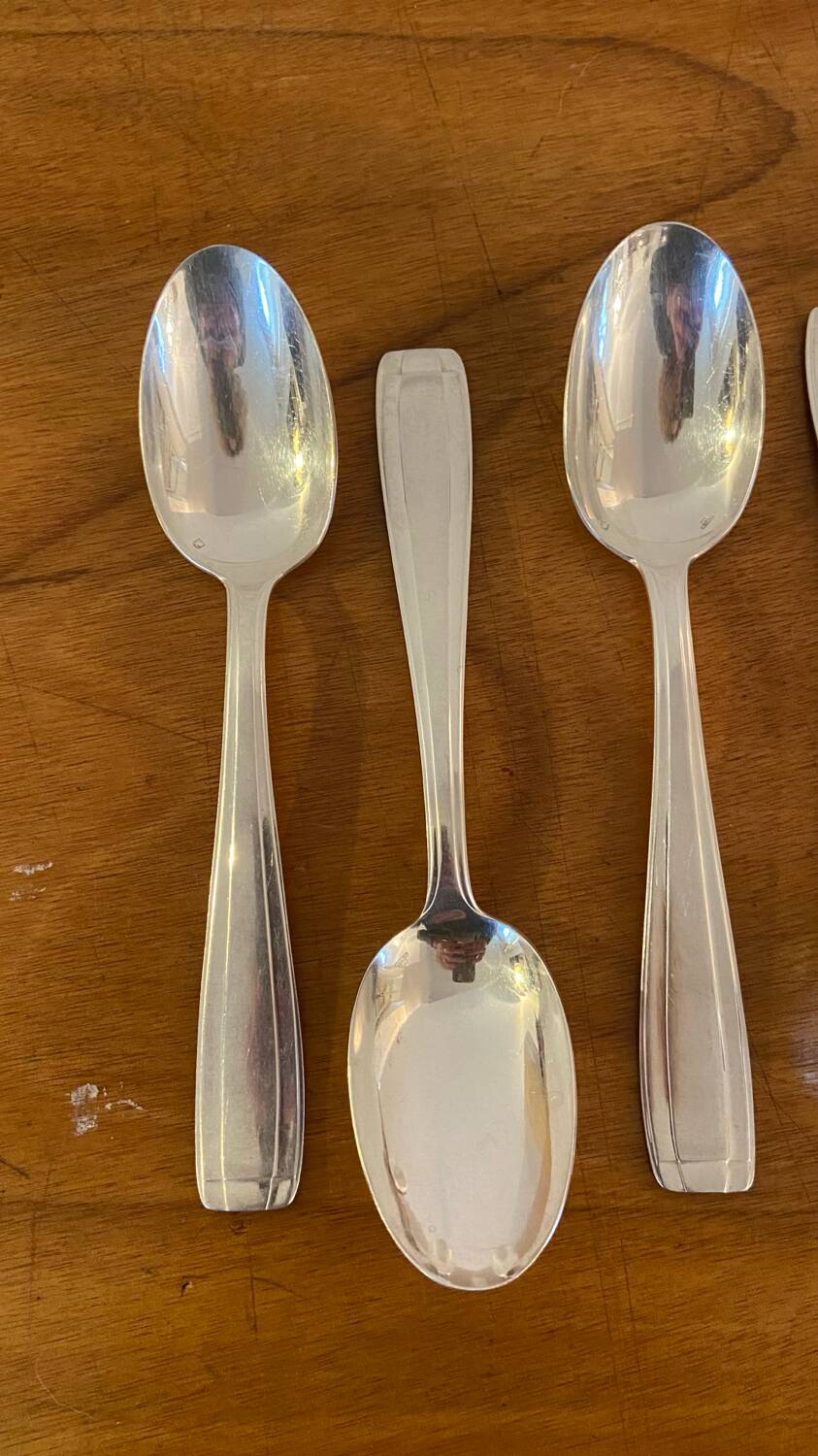 6 large vintage silver plated spoons from the 1960s