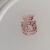 Lot of 6 flat plates in Gien earthenware