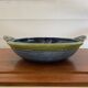 Large Dish with Handles in Handmade Ceramic - Hand-Painted Floral Decoration