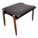 Danish - Style Stool with Faux Leather – 1970s