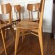 4 vintage beech chairs