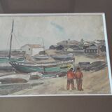 Old painting by the painter Robert Laroche