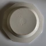 Set of 5 octagonal pearl plates from Creil Montereau.